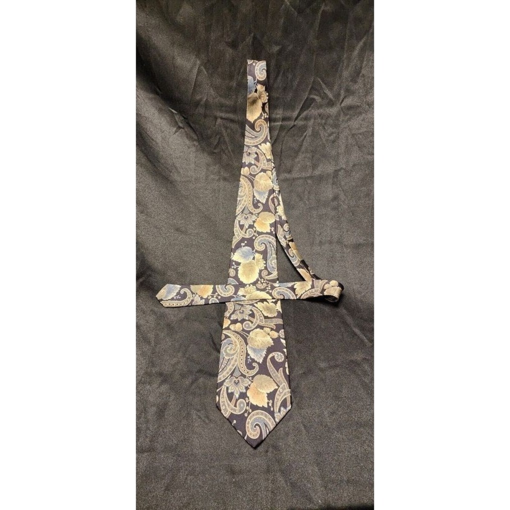 STAFFORD BERT PULITZER 417 Necktie Men OS Multicolor Striped Floral Paisley - Picture 4 of 11